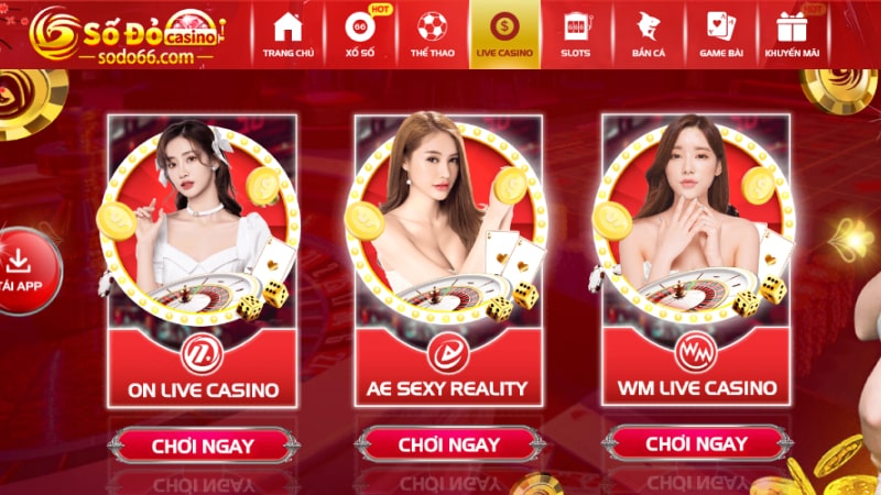 Sảnh Live Casino với Sicbo tại sodo66