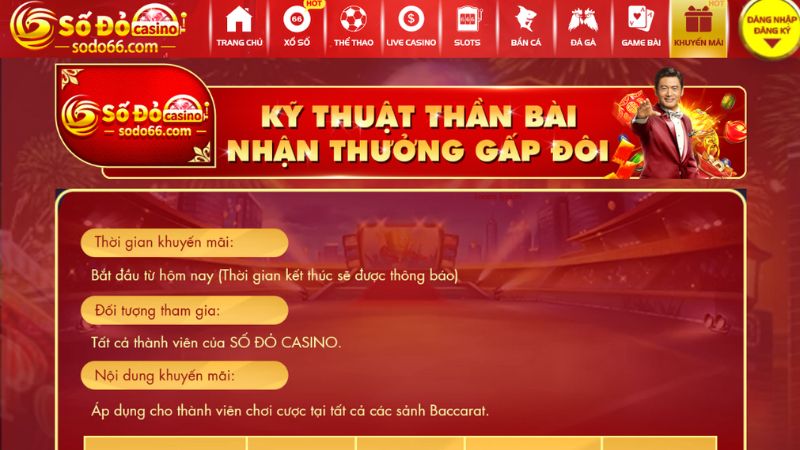 Sự kiện kỹ thuật thần bài nhận thưởng gấp đôi Sodo66